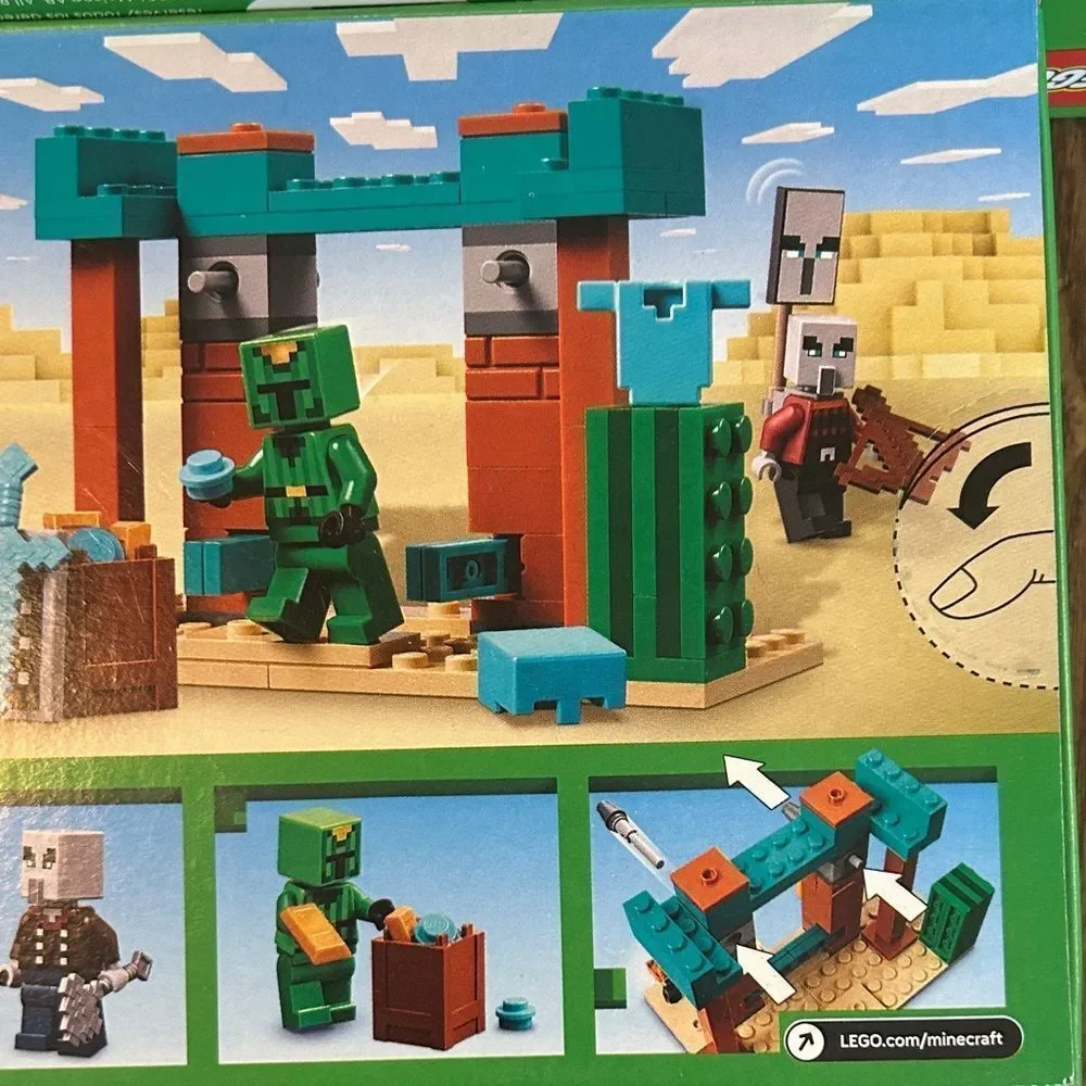 2 🆕 LEGO Minecraft Adventure sets Pirate 🏴‍☠️ 21259 Desert🏜️Patrol 21267